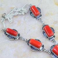 Crf 163c collier parure sautoir corail fantaisie argent 925 achat vente bijou