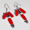 Crf 165a boucles pendants oreilles corail fantaisie argent 925 achat vente 1