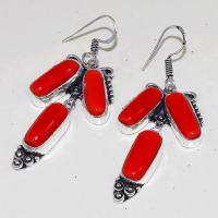 Crf 165b boucles pendants oreilles corail fantaisie argent 925 achat vente