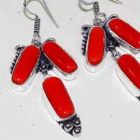 Crf 165c boucles pendants oreilles corail fantaisie argent 925 achat vente