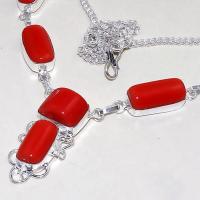 Crf 168b collier parure sautoir corail fantaisie argent 925 achat vente bijou