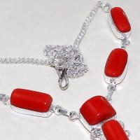 Crf 168c collier parure sautoir corail fantaisie argent 925 achat vente bijou