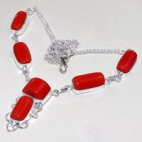 Crf 168d collier parure sautoir corail fantaisie argent 925 achat vente bijou