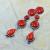 Crf 209a boucles clips pendants oreilles corail rouge perle bijoux argent 925 achat vente