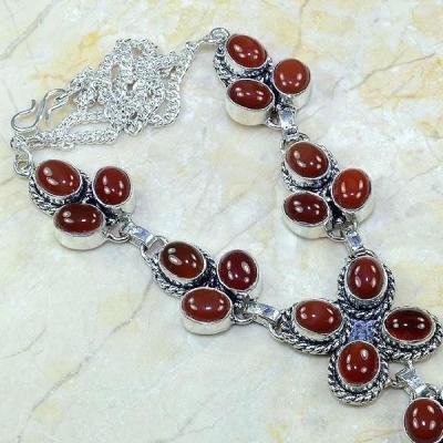 Crn 104a collier parure carnelian sautoir cornaline achat vente bijoux argent 925