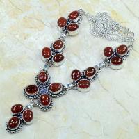 Crn 104d collier parure carnelian sautoir cornaline achat vente bijoux argent 925