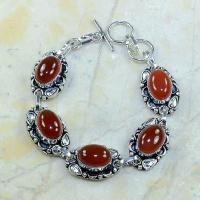 Crn 105a bracelet cornaline carnelian achat vente bijoux argent 925