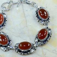 Crn 105b bracelet cornaline carnelian achat vente bijoux argent 925