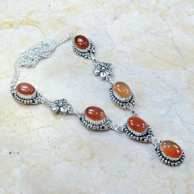 Crn 108b collier parure carnelian sautoir cornaline achat vente bijoux argent 925