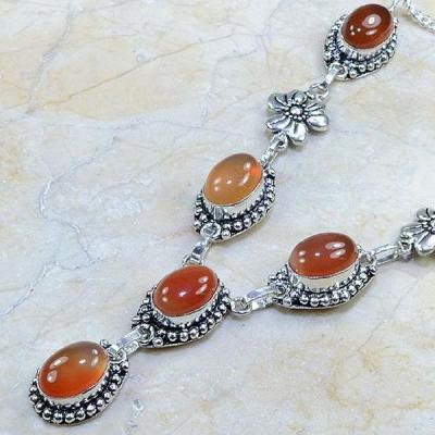 Crn 108b collier parure carnelian sautoir cornaline achat vente bijoux argent 925