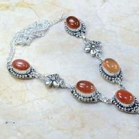 Crn 108c collier parure carnelian sautoir cornaline achat vente bijoux argent 925