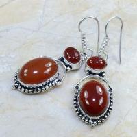 Crn 111b boucles oreilles pendants cornaline carnelian achat vente bijoux argent 925