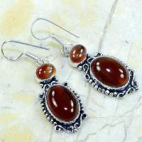 Crn 112a boucles oreilles pendants carnelian cornaline achat vente bijoux argent 925