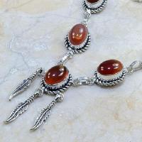 Crn 116b collier parure sautoir cornaline carnelian achat vente bijoux argent 925