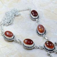 Crn 116c collier parure sautoir cornaline carnelian achat vente bijoux argent 925