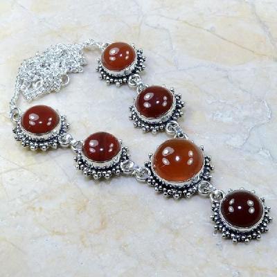 Crn 118a collier parure carnelian sautoir cornaline achat vente bijoux argent 925