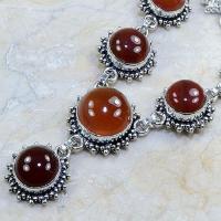 Crn 118b collier parure carnelian sautoir cornaline achat vente bijoux argent 925