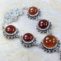 Crn 118c collier parure carnelian sautoir cornaline achat vente bijoux argent 925