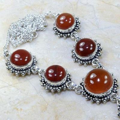 Crn 118a collier parure carnelian sautoir cornaline achat vente bijoux argent 925