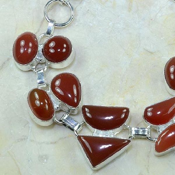 Crn 119b bracelet carnelian cornaline achat vente bijoux argent 925