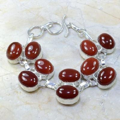 Crn 121a bracelet cornaline carnelian achat vente bijoux argent 925