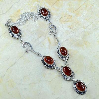 Crn 122a collier parure carnelian sautoir cornaline achat vente bijoux argent 925