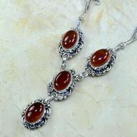 Crn 122b collier parure carnelian sautoir cornaline achat vente bijoux argent 925