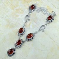 Crn 122d collier parure carnelian sautoir cornaline achat vente bijoux argent 925