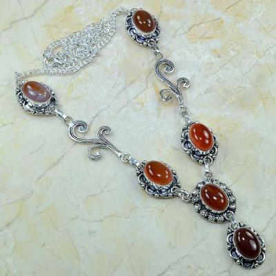 Crn 123a collier parure sautoir cornaline carnelian achat vente bijoux argent 925