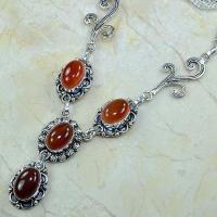 Crn 123b collier parure sautoir cornaline carnelian achat vente bijoux argent 925