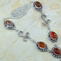 Crn 123c collier parure sautoir cornaline carnelian achat vente bijoux argent 925