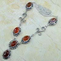 Crn 123d collier parure sautoir cornaline carnelian achat vente bijoux argent 925