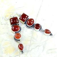 Crn 132a boucles oreilles pendants cornaline carnelian achat vente bijoux argent 925