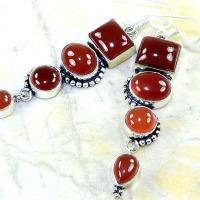 Crn 132b boucles oreilles pendants cornaline carnelian achat vente bijoux argent 925