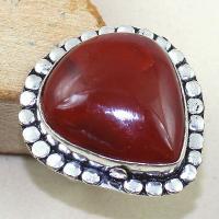 Crn 140b bague anneau t59 cornaline carnelian achat vente bijou pierre taillee lithitherapie