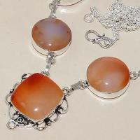 Crn 144b collier parure sautoir cornaline carnelian achat vente bijoux argent 925