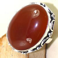 Crn 145c bague anneau t57 cornaline carnelian achat vente bijou pierre taillee lithitherapie