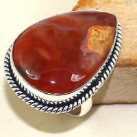 Crn 146a bague anneau t60 cornaline carnelian achat vente bijou pierre taillee lithitherapie