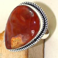 Crn 146c bague anneau t60 cornaline carnelian achat vente bijou pierre taillee lithitherapie