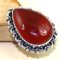 Crn 150b bague anneau t53 cornaline carnelian achat vente bijou pierre taillee lithitherapie