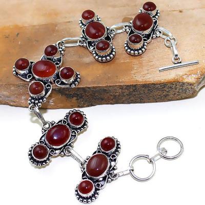 Crn 152b bracelet croix medieval cornaline carnelian achat vente bijoux argent 925