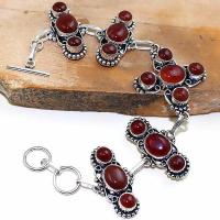 Crn 152d bracelet croix medieval cornaline carnelian achat vente bijoux argent 925