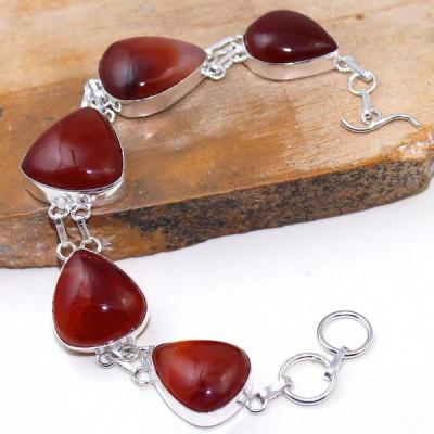 Crn 153a bracelet medieval cornaline carnelian achat vente bijoux argent 925