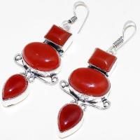 Crn 156b boucles oreilles pendants cornaline carnelian achat vente bijoux argent 925