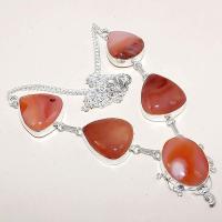 Crn 160a collier parure sautoir cornaline carnelian achat vente bijoux argent 925