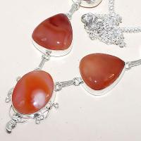 Crn 160b collier parure sautoir cornaline carnelian achat vente bijoux argent 925