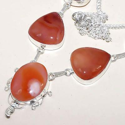 Crn 160a collier parure sautoir cornaline carnelian achat vente bijoux argent 925