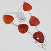 Crn 164a collier parure sautoir cornaline carnelian achat vente bijoux argent 926