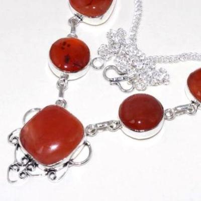 Crn 165a collier parure sautoir cornaline carnelian achat vente bijoux argent 925