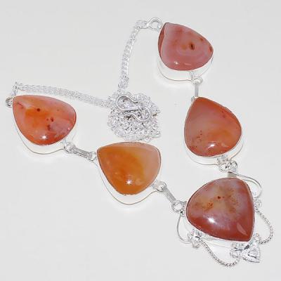 Crn 166a collier parure sautoir cornaline carnelian achat vente bijoux argent 925